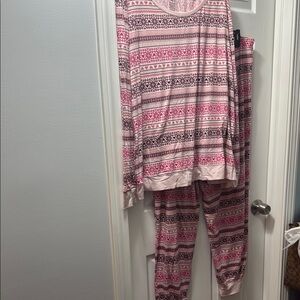 Cozy Pink Patterned Pajamas